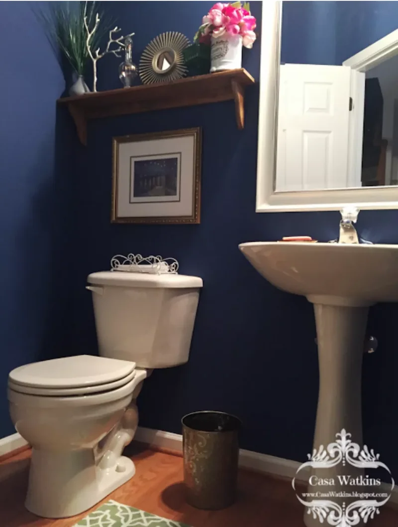 34 Beautiful Blue Bathroom Ideas for Any Style to Refresh 29 Navy Blue Bathroom