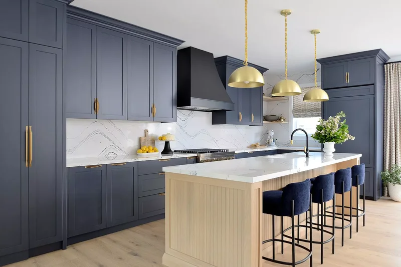 Navy and Gold Kitchen