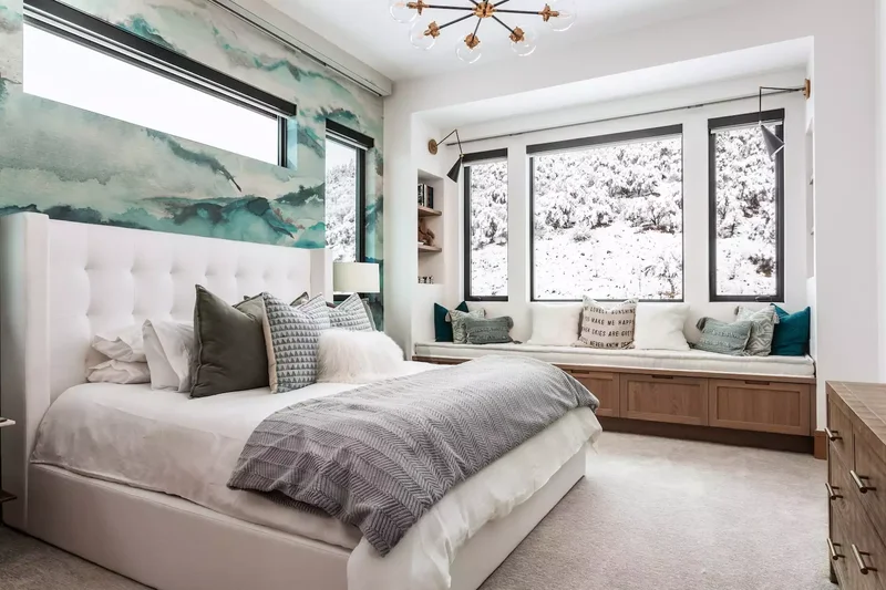 29 Neutral Bedroom Designs You'll Love Cozying Up In This Fall 11 Neutral Bedroom Accent Wall