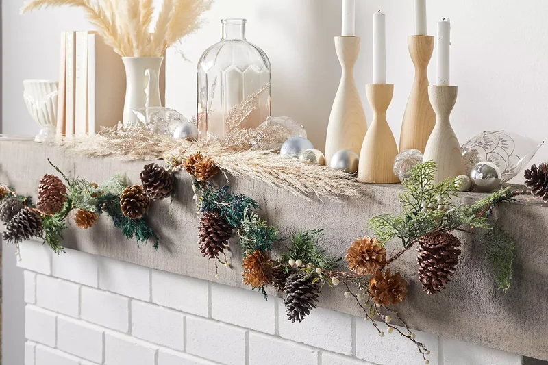 53 Stunning Christmas Mantel Decor Ideas for Your Home 26 Neutral Christmas Mantel Decor