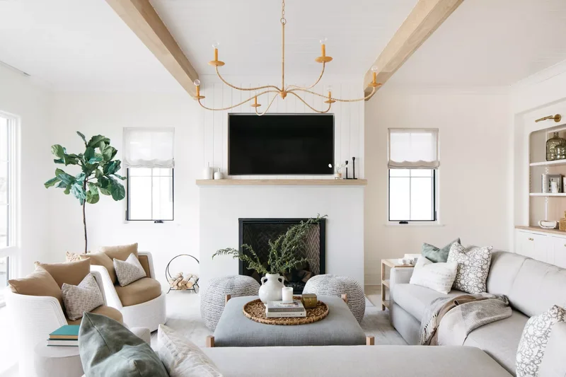 47 Shiplap Fireplace Designs for Every Style and Space 10 Neutral Farmhouse Fireplace