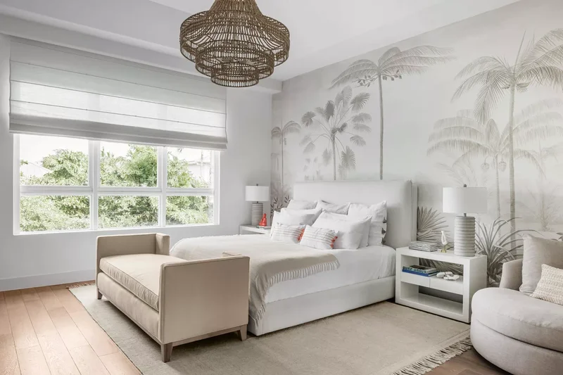 29 Neutral Bedroom Designs You'll Love Cozying Up In This Fall 15 Neutral Wall Mural