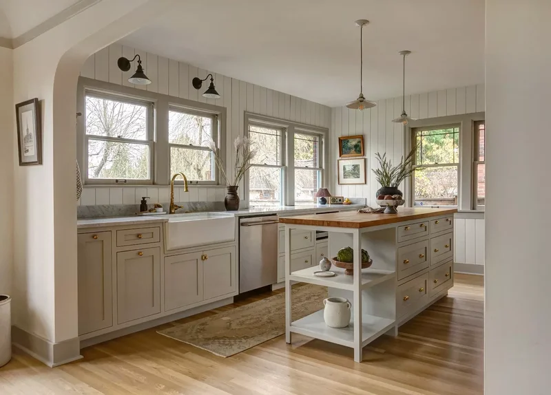 31 Kitchen Color Schemes for Every Style to Transform Your Space 12 Off-White + Taupe