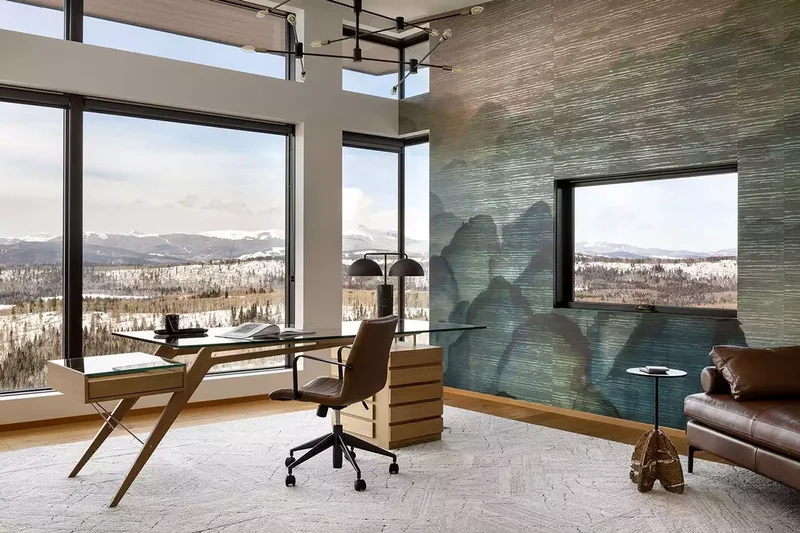 70 Home Office Ideas for Your Perfect Workspace Design 35 Office Accent Wall