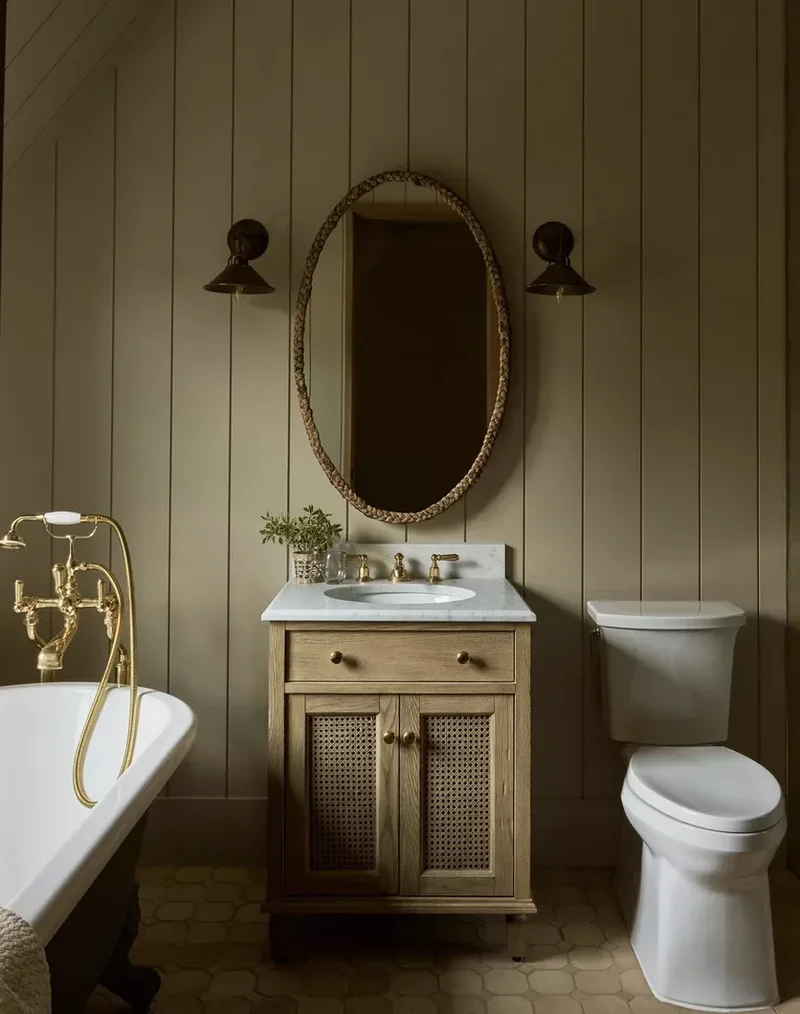 42 Vibrant Bathroom Color Ideas for Small Space Styling 13 Olive Green