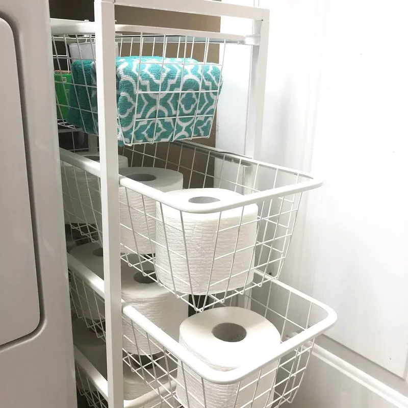 15 Creative Toilet Paper Storage Ideas for Your Bathroom 12 On a Roll