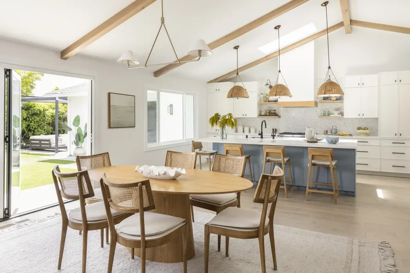 16 Coastal Kitchen Designs That Channel Nancy Meyers Vibes 10 Open-Concept Layout