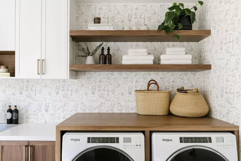 Open Laundry Room Shelving