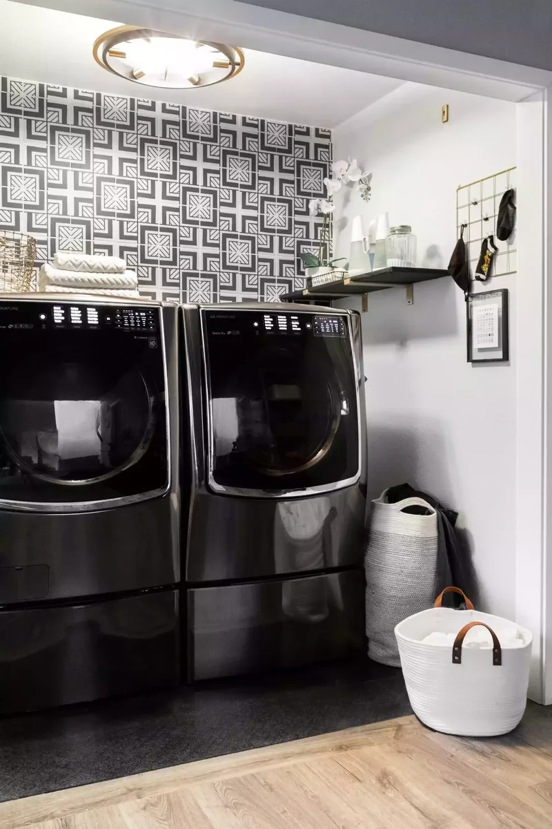 53 Stylish Small Laundry Room Ideas That Work Beautifully 13 Open Up a Laundry Alcove