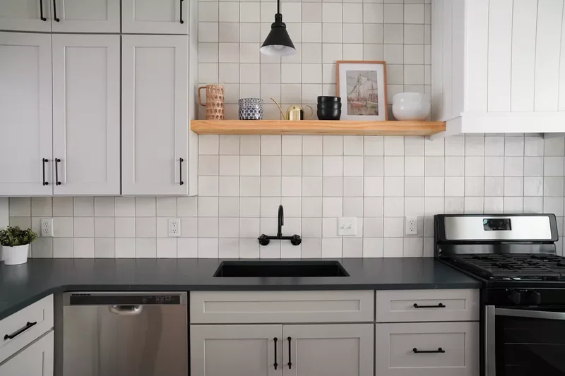 60 Kitchen Backsplash Ideas for Any Style and Budget 28 Opt for Square Tiles