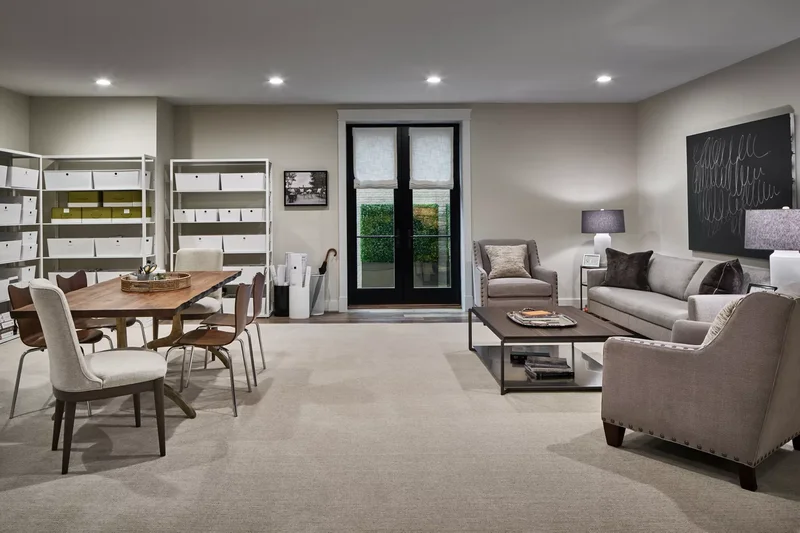 16 Basement Office Ideas to Boost Your Productivity 5 Opt for a Sofa or Armchair