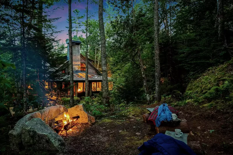 Organic Fire Pit Area