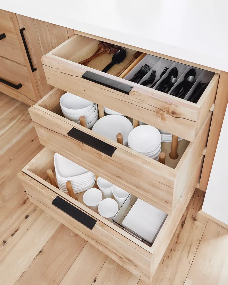60 Smart Kitchen Cabinet Organization Ideas You'll Love 9 Organize Dishes With Dowels