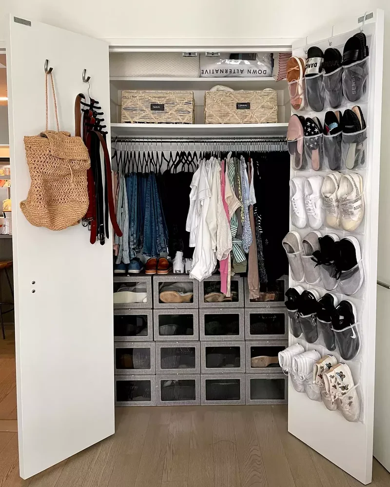 20 Clever Garage Shoe Storage Solutions to Try Today 14 Over-the-Door Shoe Organizer