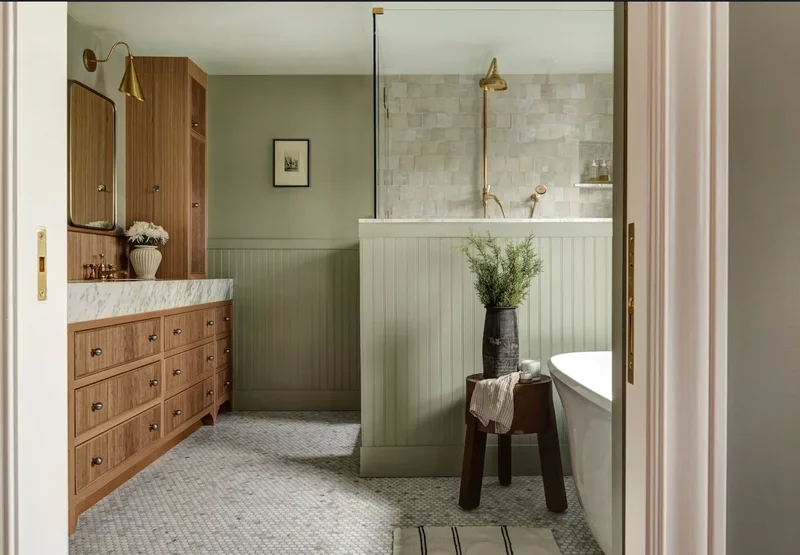 20 Beautiful Beadboard Bathroom Ideas for Every Style 10 Paint Beadboard Sage Green