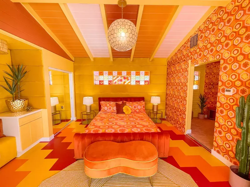 32 Maximalist Bedroom Ideas for More-Is-More Enthusiasts 4 Paint Ceiling Stripes