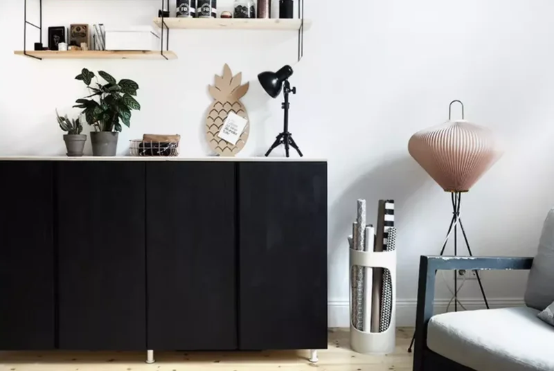 15 IKEA Living Room Ideas Beyond Basic Showroom Displays 6 Paint It Black