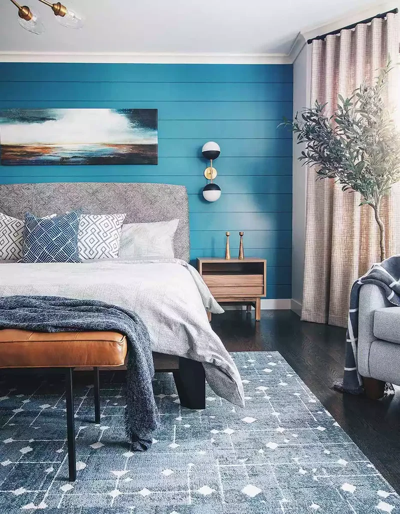 Paint Shiplap Walls Blue