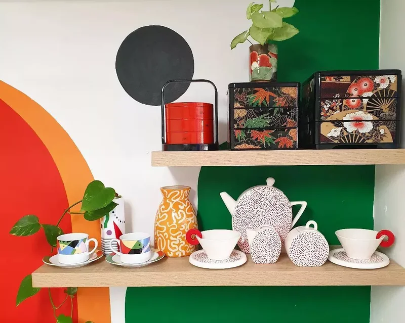 20 Beautiful Kitchen Accent Wall Ideas to Transform Your Space 5 Paint Some Geometric Shapes