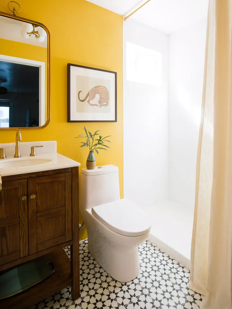 43 Beautiful Powder Room Ideas to Transform Your Half Bath 24 Paint Walls Sunny Yellow