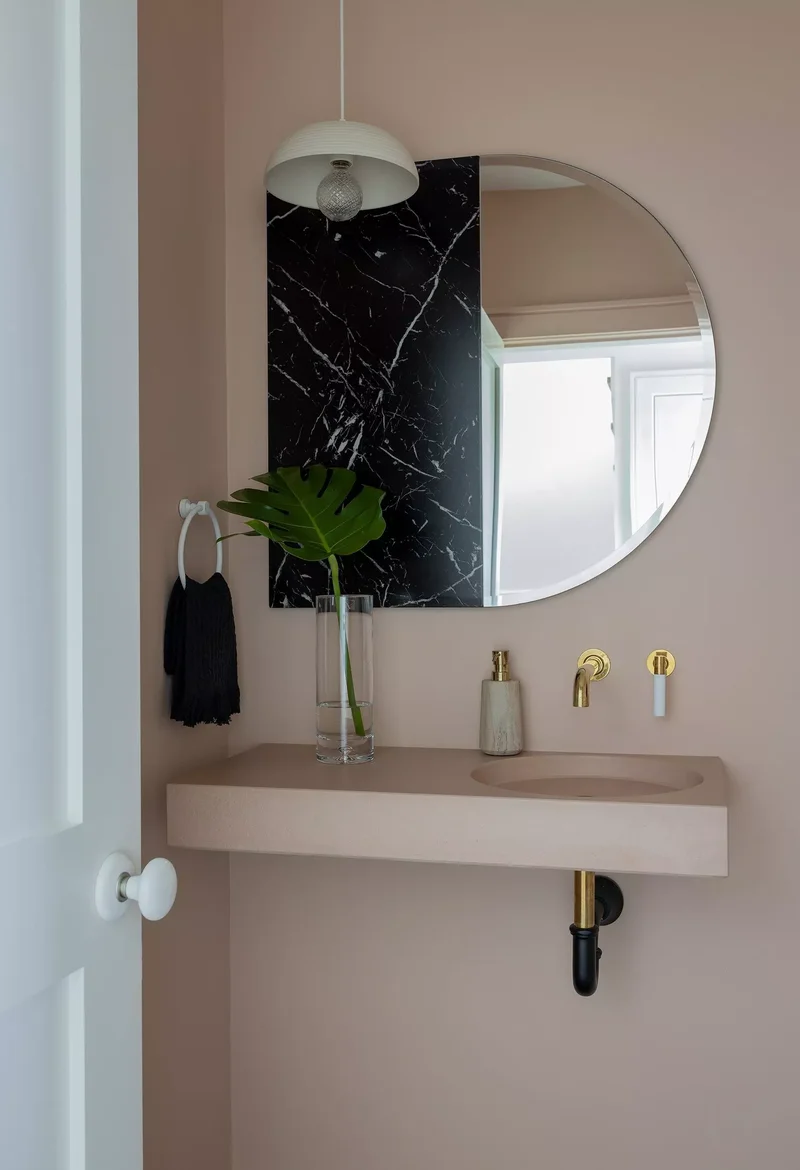 43 Beautiful Powder Room Ideas to Transform Your Half Bath 10 Paint With Earth Tones