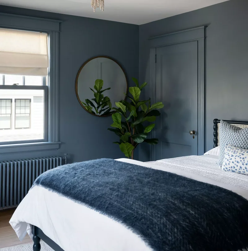 25 Navy Blue Bedroom Designs That Transcend Nautical Style 18 Paint Your Door and Trim to Match