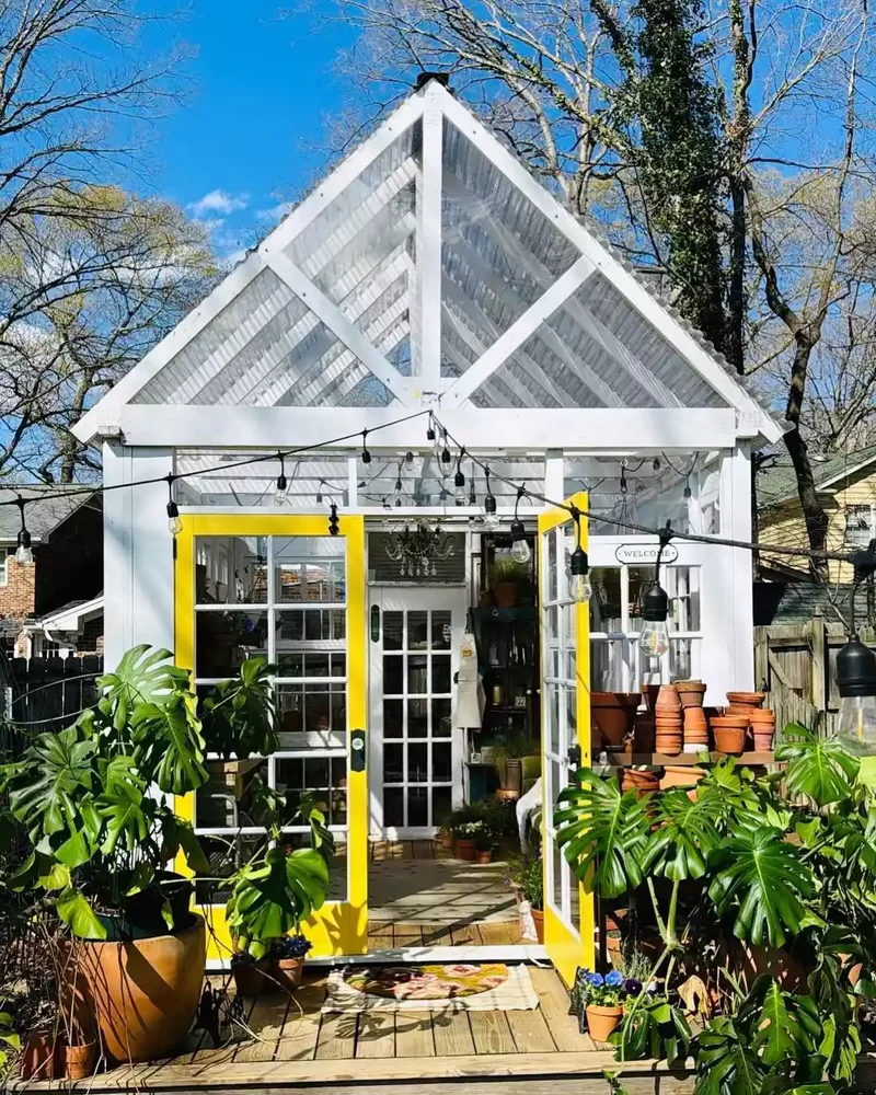 Paint Your Greenhouse Doors a Happy Hue