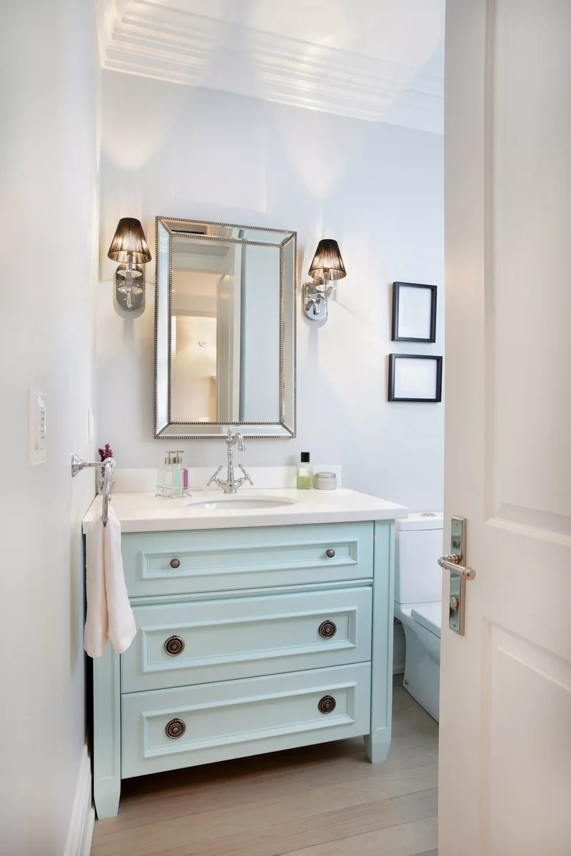 43 Beautiful Powder Room Ideas to Transform Your Half Bath 25 Paint Your Vanity
