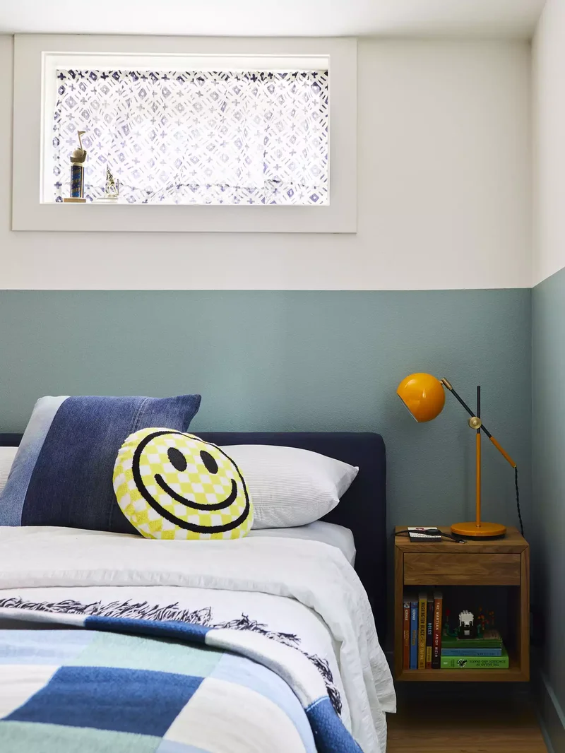 22 Bold and Playful Paint Ideas for Your Kids' Bedroom 14 Paint a Half Wall