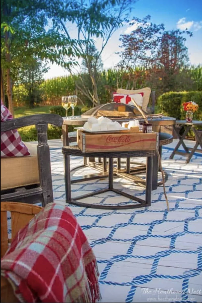 40 Budget-Friendly DIY Backyard Projects for Your Dream Oasis 40 Paint a Rug for the Yard