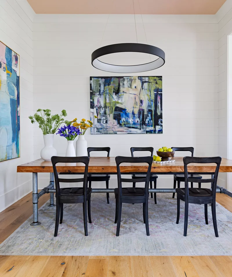 49 Dining Room Design Ideas to Transform Your Space 2 Paint the Ceiling Pink