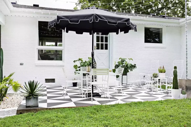 68 Patio Design Ideas That'll Have You Living Outdoors 46 Paint the Floor
