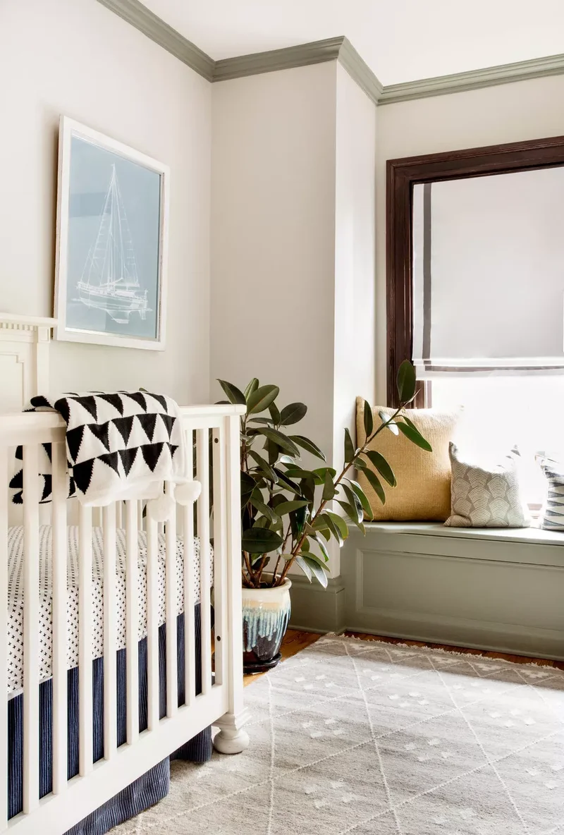 27 Sage Green Nursery Designs for Peaceful Baby Spaces 20 Paint the Trim Sage Green