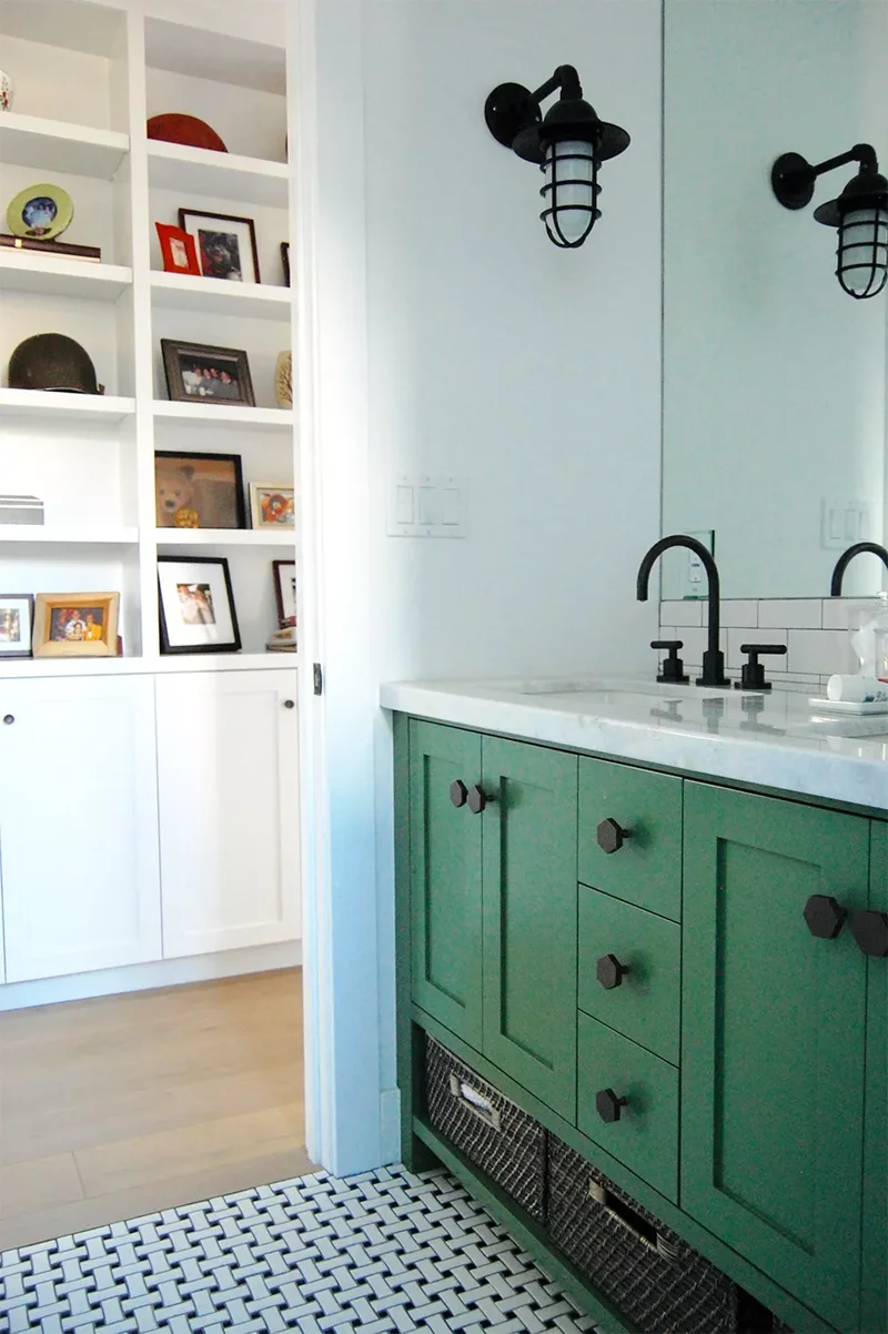 32 Modern Farmhouse Bathroom Designs That Never Go Out of Style 20 Paint the Vanity