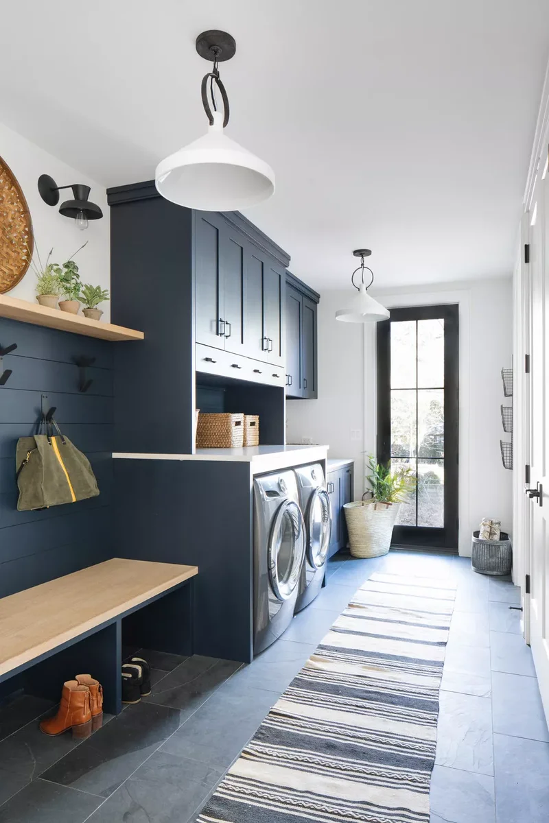 57 Laundry Room Ideas That Make Chores More Enjoyable 22 Paint the Woodwork