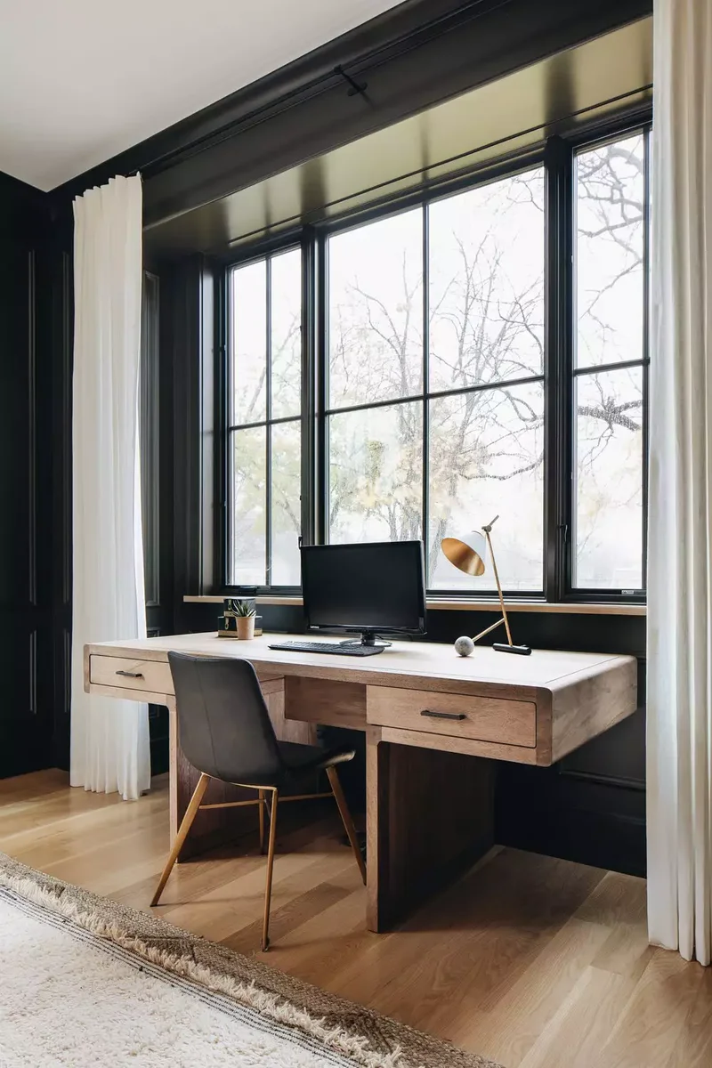 70 Home Office Ideas for Your Perfect Workspace Design 3 Painted Black Home Office