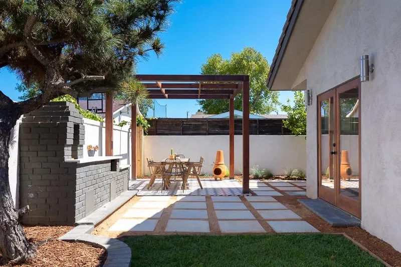 27 Smart and Stylish Small Outdoor Kitchen Design Ideas 14 Painted Brick Outdoor Kitchen