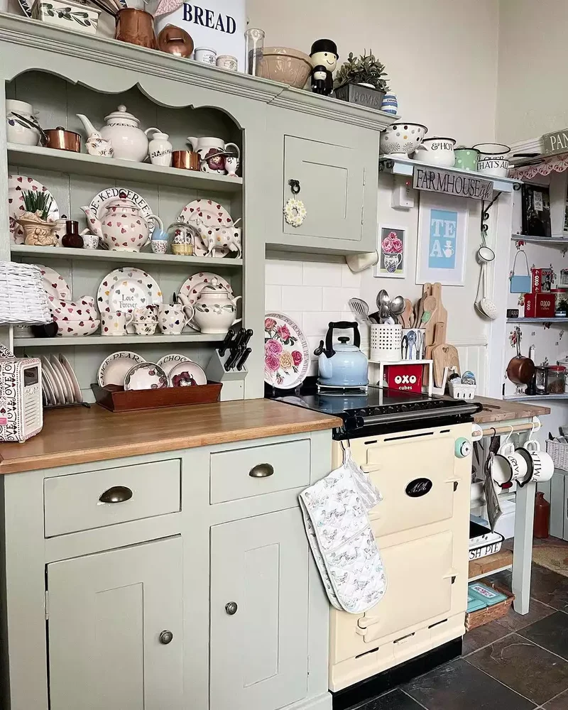 Painted Farmhouse Style Hutch