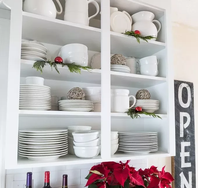 25 Beautiful Painted Kitchen Cabinet Ideas for Your Home 7 Painted Open Cabinetry