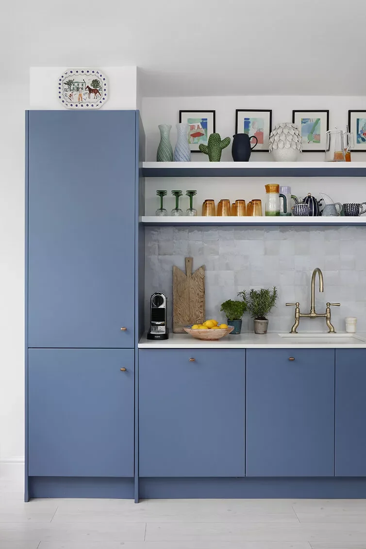 Painted Slab Cabinets