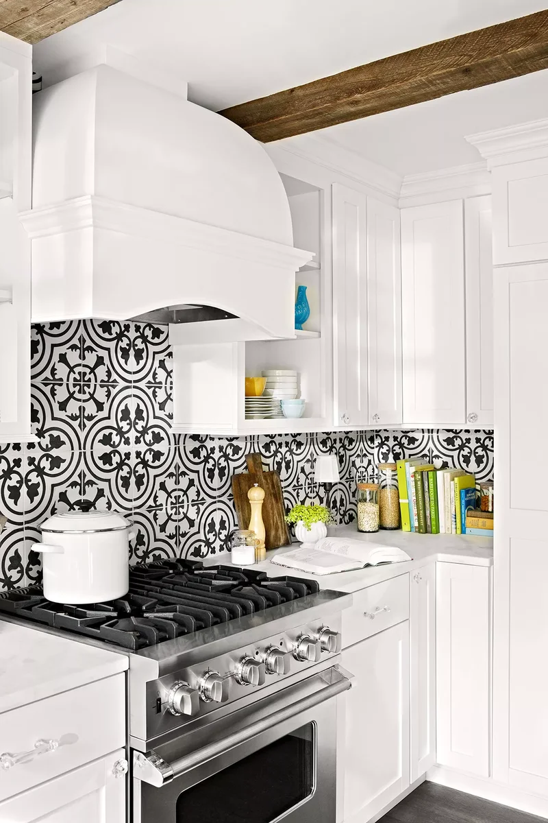 Painted Tile Backsplash