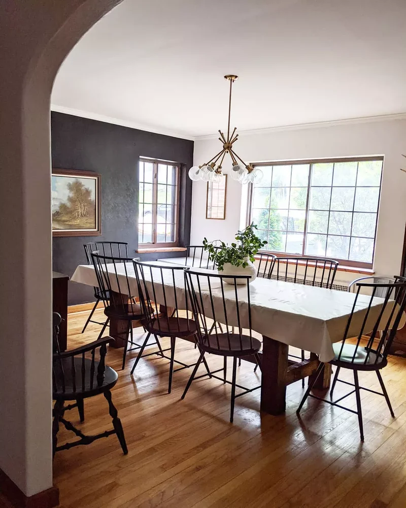 Pair Black Chairs With Black Walls