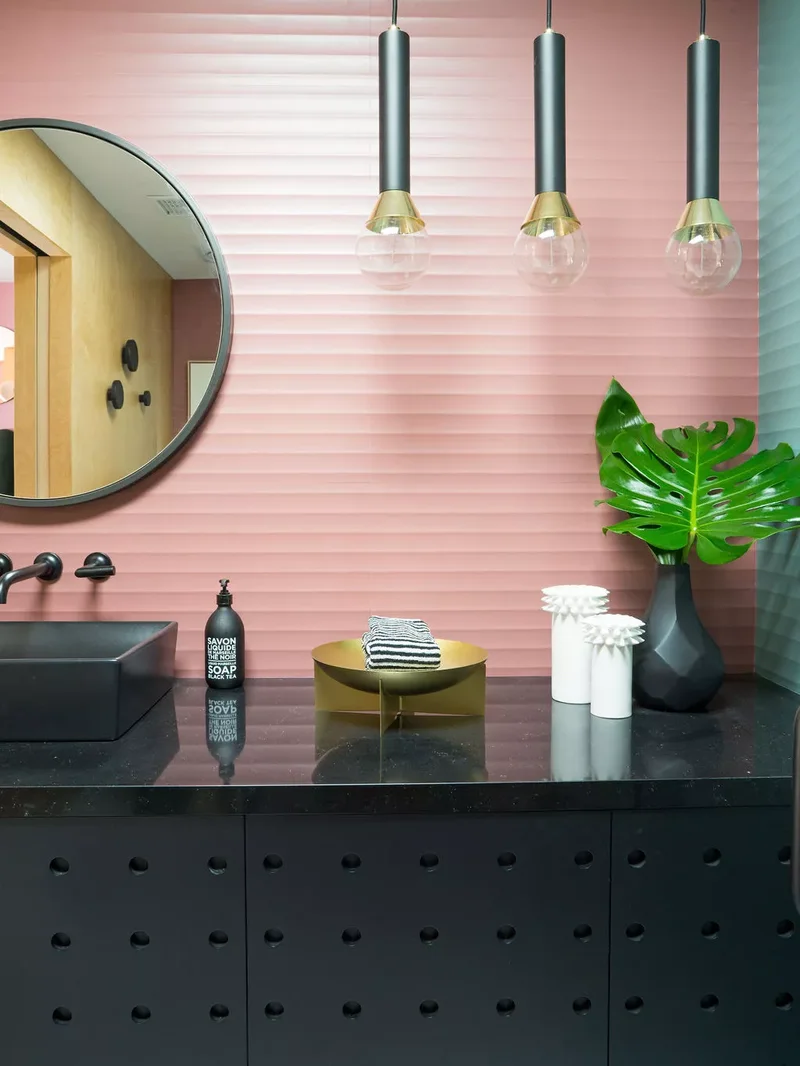 50 Moody Dark Bathroom Ideas for a Dramatic Transformation 7 Pair It With Bright Accents