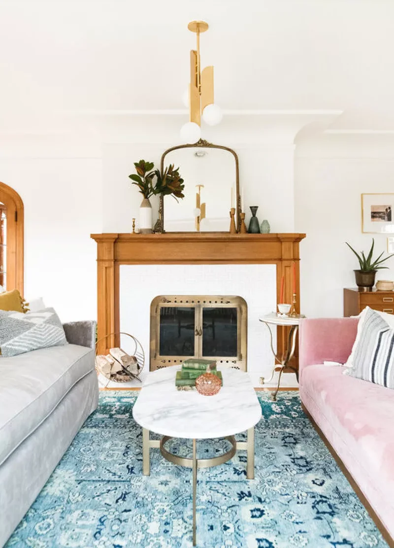 Pair Mismatched Sofas