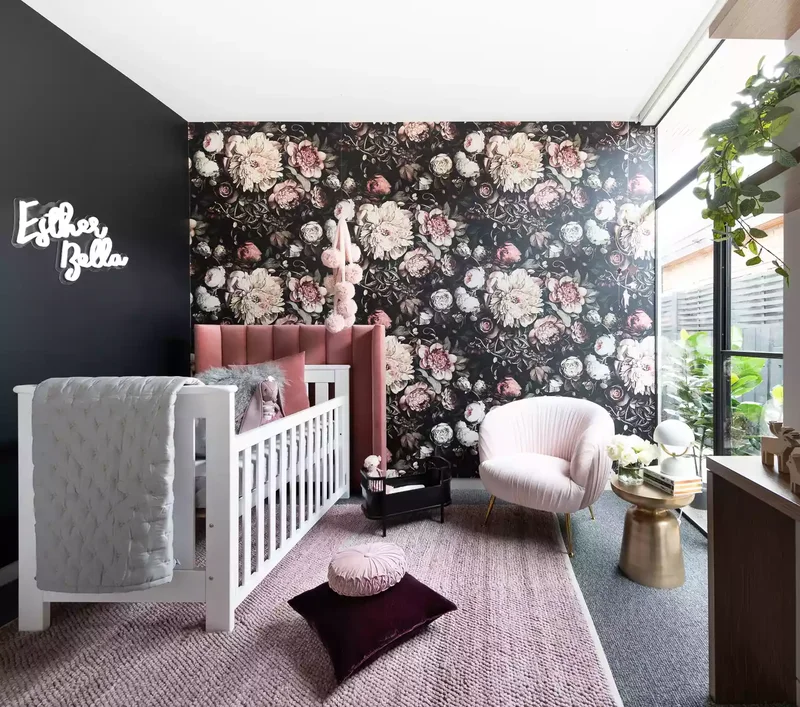 19 Creative Nursery Accent Wall Ideas for Baby's Room 11 Pair Pink and Black