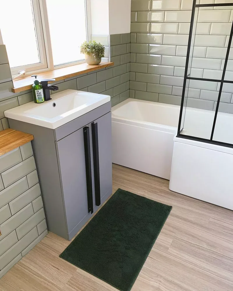 21 Beautiful Sage Green Bathroom Ideas You'll Adore Forever 18 Pair Sage With Wood