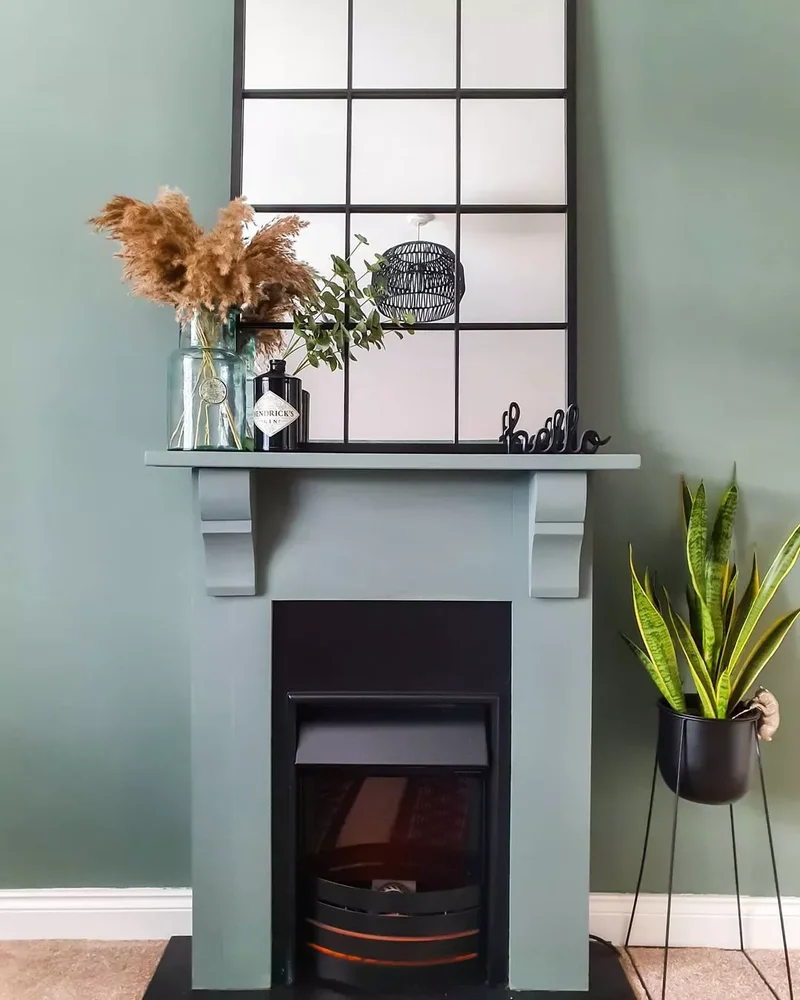 36 Beautiful Painted Fireplace Ideas for Your Home 15 Pair Together Two Similar Hues