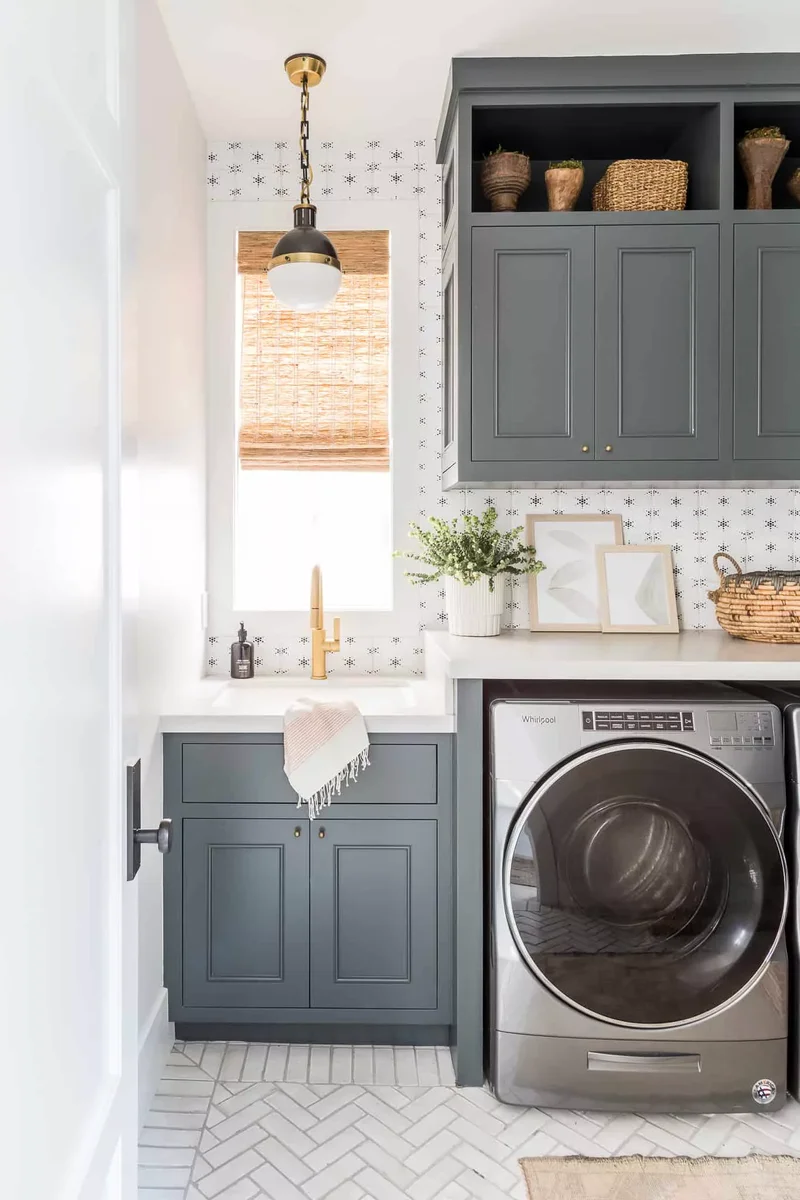 57 Laundry Room Ideas That Make Chores More Enjoyable 2 Pair Two Types of Tile