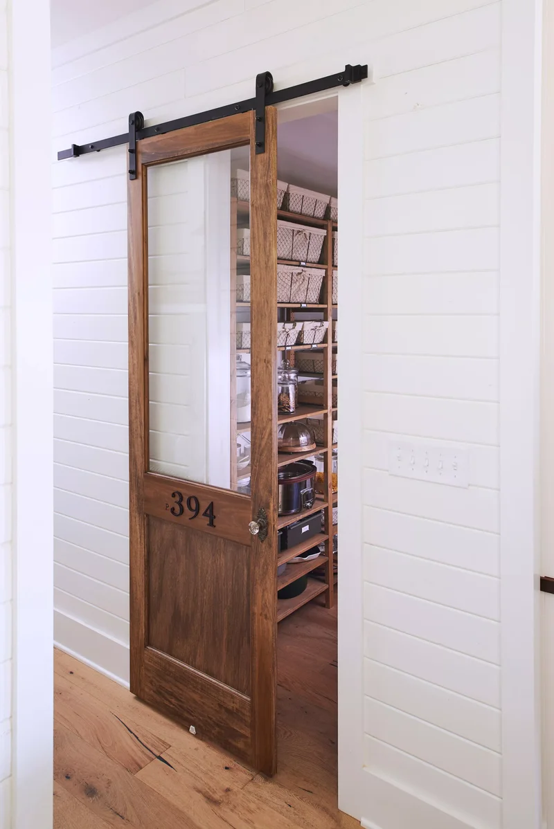 35 Walk-In Pantry Ideas to Maximize Your Storage Space 18 Pantry Barn Door