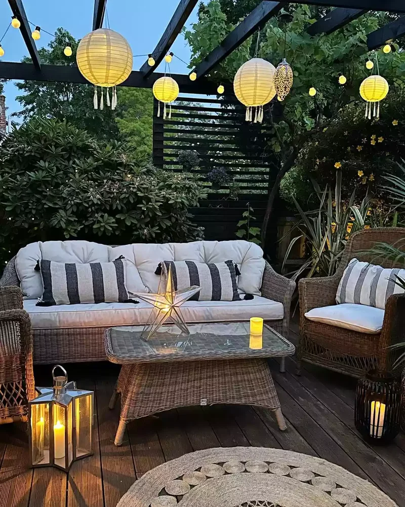 15 Pergola Lighting Ideas to Illuminate Your Outdoor Space 2 Paper Lanterns